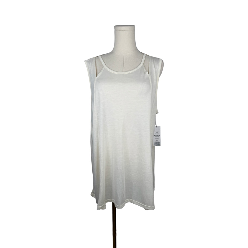 Signature Studio Women's White Sleeveless Trapeze Tunic Top Sz. XL NWT